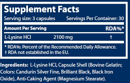 scitec lysine 90caps facts