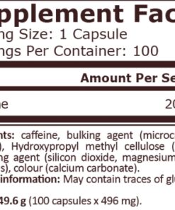 Alternative view of CAFFEINE 100CAPS - PN