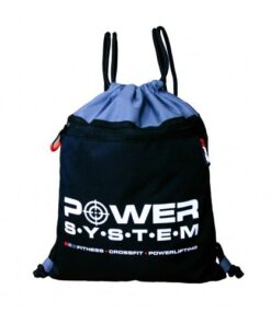 GYM SACK ALPHA PS-7011 - POWERSYSTEM - BLACK/GREY