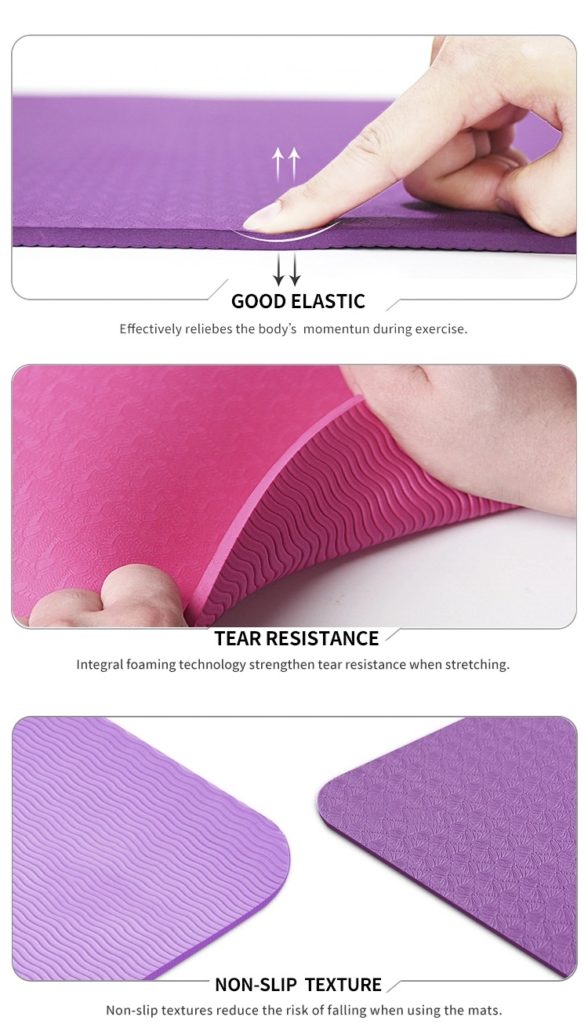 Stunner Fitness 10mm Yoga Mat, High-Density Non-Slip &Tear-Resistant,  Eco-Friendly TPE Material, Exercise & Workout Mat for Yoga, Pilates, and  Fitness