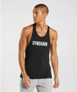 APOLLO STRINGER - GYMSHARK - BLACK