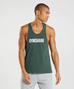 APOLLO STRINGER - GYMSHARK - OBSIDIAN GREEN
