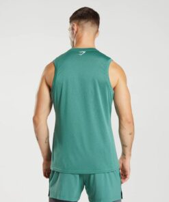 Alternative view of ARRIVAL SPORT TANK - GYMSHARK - HOYA GREEN BLACK MARL
