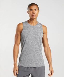 ARRIVAL SLIM MARL TANK - GYMSHARK - LIGHT GREY MARL