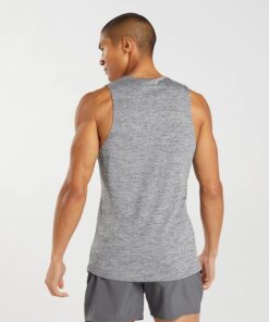 Alternative view of ARRIVAL SLIM MARL TANK - GYMSHARK - LIGHT GREY MARL