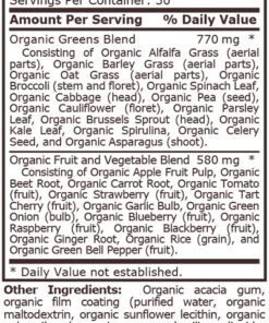 Alternative view of ORGANIC GREENS 60TABS - PN