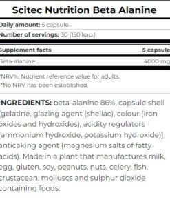 Alternative view of BETA ALANINE 150CAPS - SCITEC NUTRITION